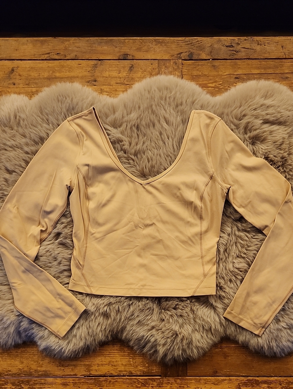 Lululemon Align Long Sleeve Shirt Pink Clay Size 6 EUC